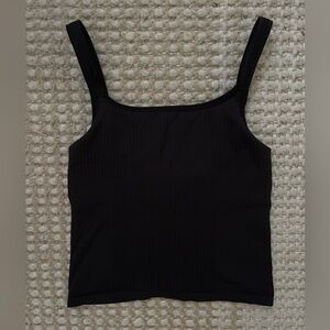 Lululemon Black Ebb to Street Scoop-Neck Cropped Tank